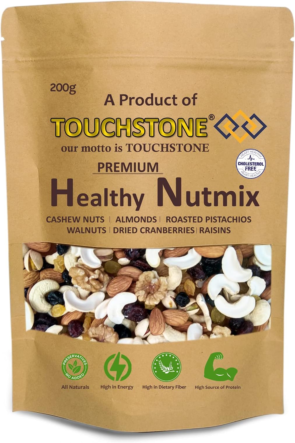 TOUCHSTONE - our motto is TOUCHSTONEHealthy Dried NutMix | Healthy Snack for All (200 grams)