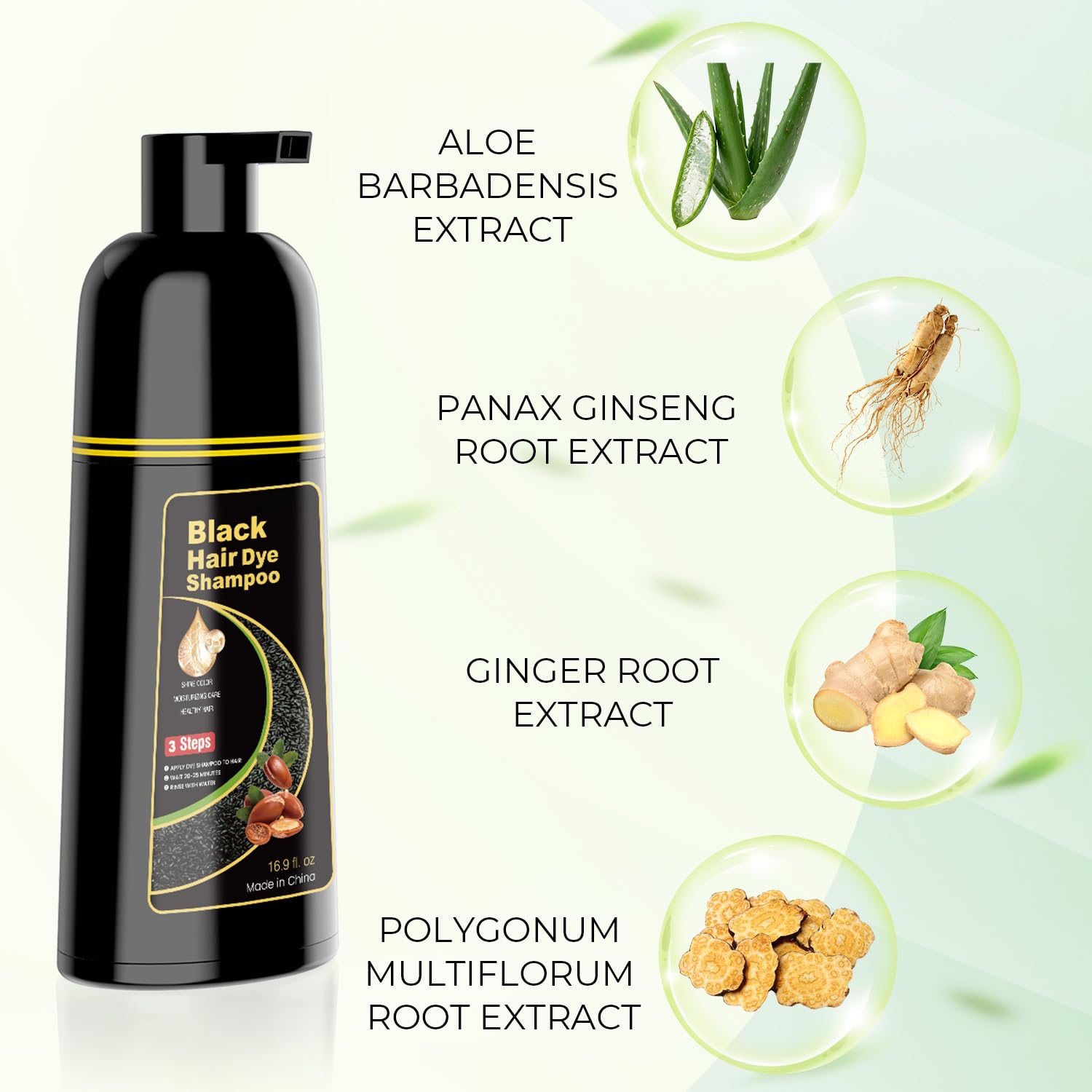 Amazon.com : KAISASA Black Hair Dye Shampoo 3 in 1,Hair Color