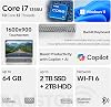 Laptop HP 17.3" con pantalla táctil, Intel Core i7-1355U, color rosa dorado pálido, 16GB RAM, 1TB SSD, cámara web, HDMI, teclado retroiluminado, lector de huellas, Wi-Fi 6, Windows 11 Home 3