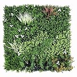 naturing monde - Jardín Vertical Artificial | Secreto | Panel Vegetal Artificial 100 x 100 cm, Verde, HDPE, Garantía UV | Ideal para Paredes, Recepciones y Terrazas