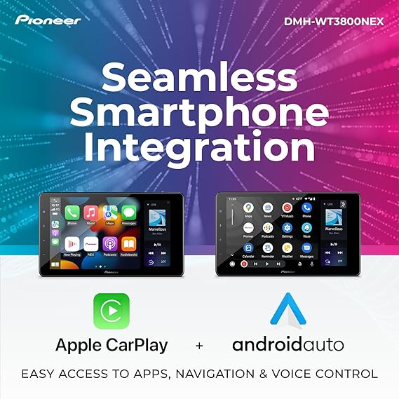 Pioneer DMH-WT3800NEX 9 Capacitive Touchscreen, Floating Display Wireless & Wired Apple CarPlay & Android Auto, Amazon Alexa, Bluetooth, FLAC, Backup Camera, HD Radio