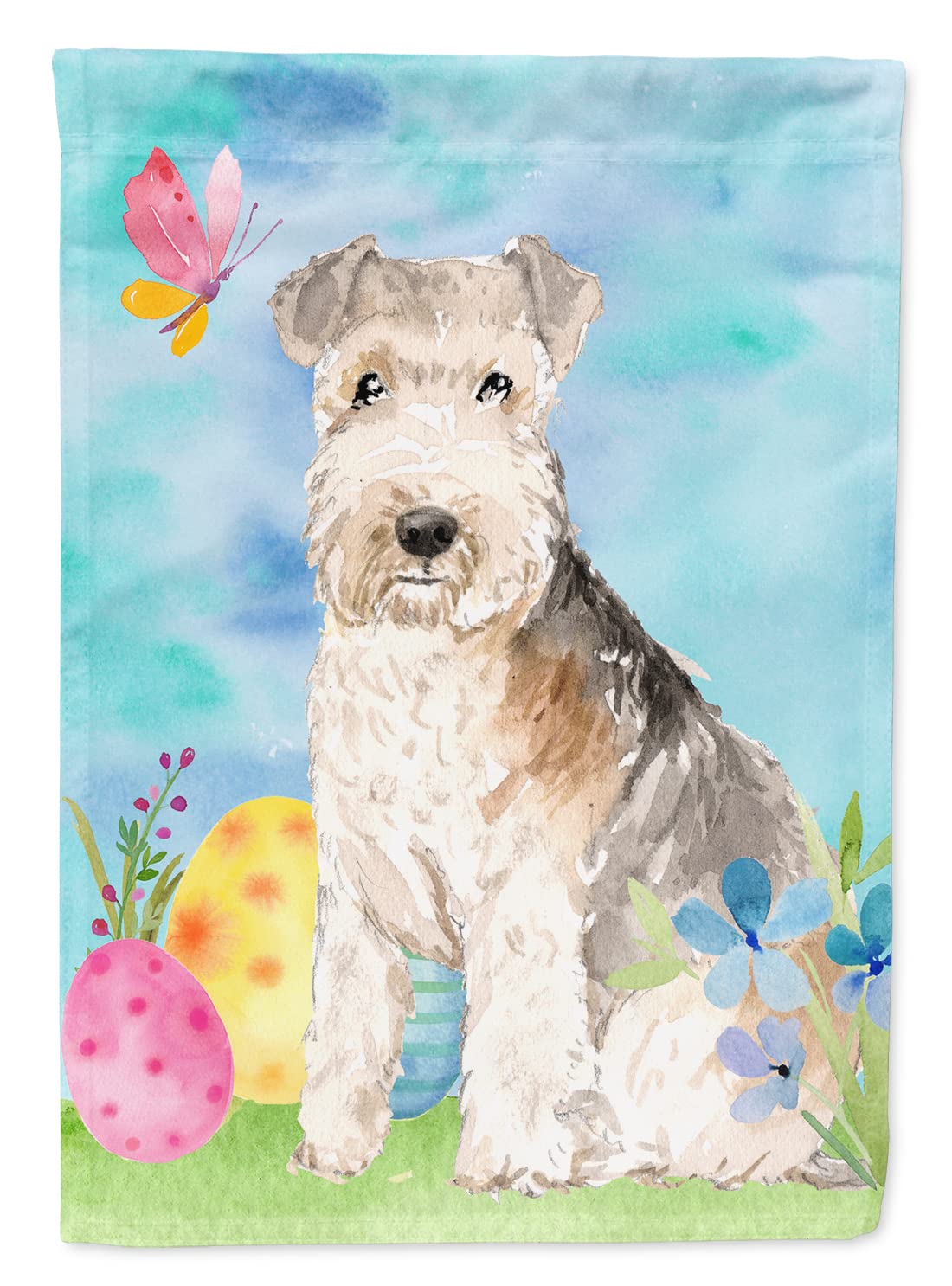 Drapeau Lakeland Terrier de Pâques grand format pour décorer votre jardin au printemps