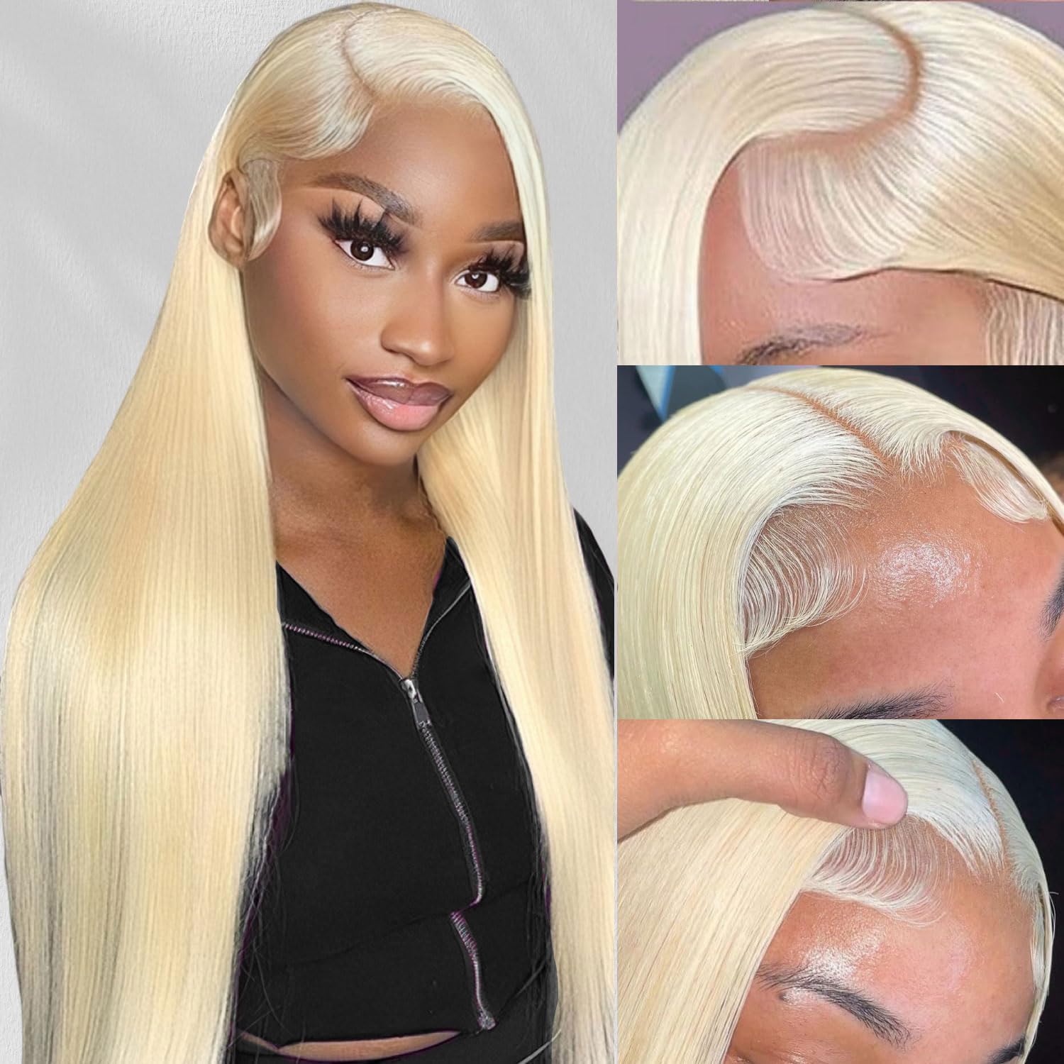 613 Lace Front Wig Human Hair 28 Inch Blonde Wig Human Hair 613 Lace Front Wig Human Hair Blonde Lace Front Wigs Pre Plucked 13x4 HD Lace Frontal Wigs Straight Glueless human hair