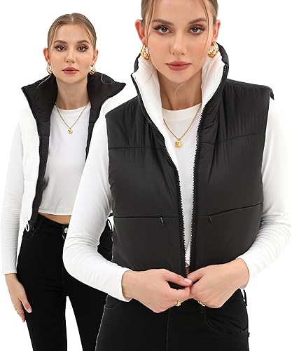 Miniatura 3 de Xeoxarel Chaleco acolchado recortado para mujer XS-XXL