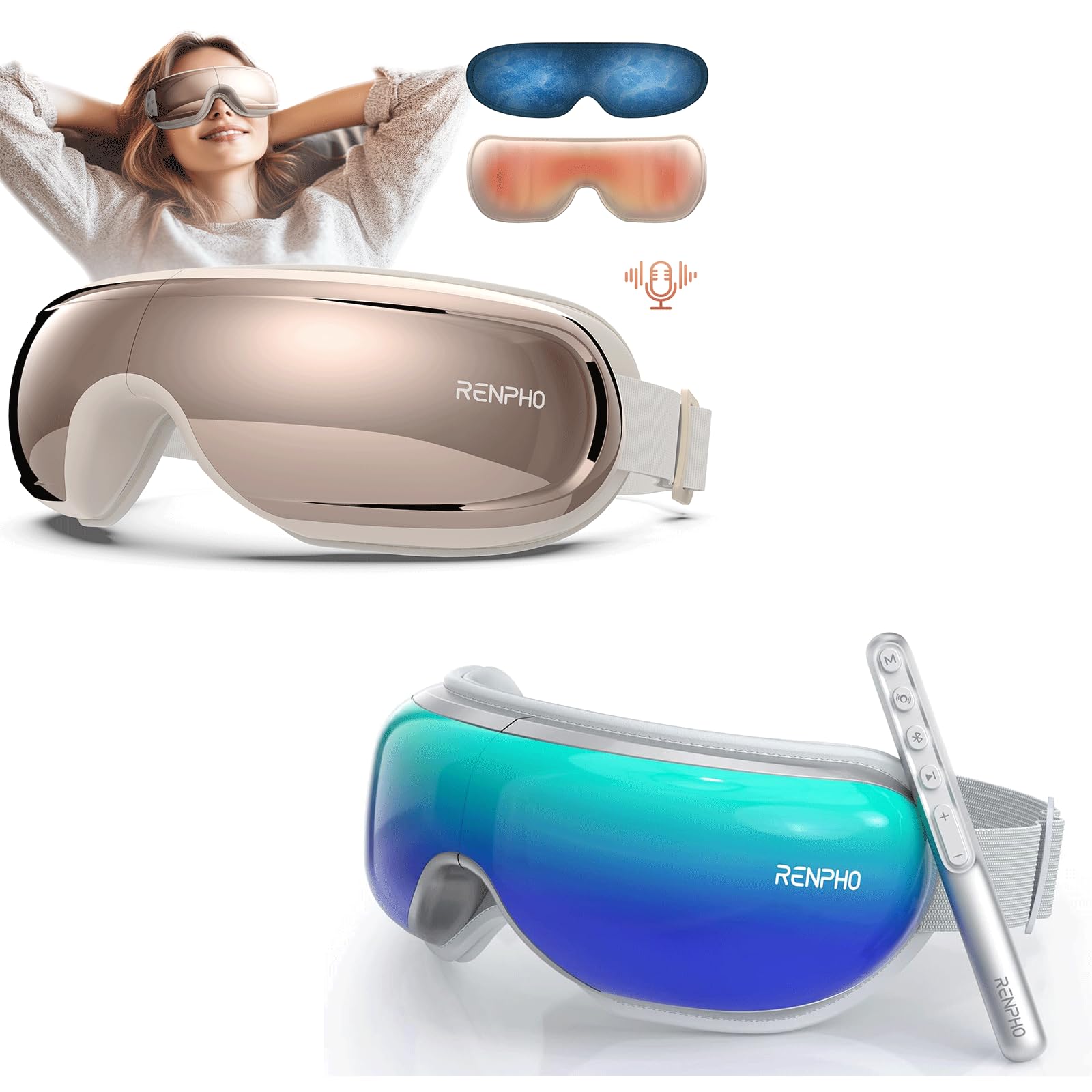 RENPHO Eye Massager with Heat and Cooling Christmas Birthday Gifts for Women Eyeris 3 Eye Massage