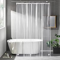 Vista 27 de Clawfoot - Cortina de ducha para bañera con patas 108x72 pulgadas, forro blanco, envolvente completa, extra ancha, 24 ganchos de metal con imanes