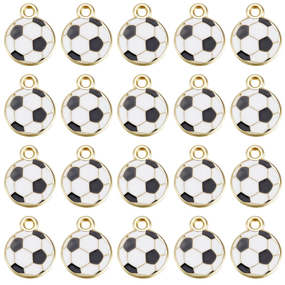 Breloques football émaillées pour réparer et personnaliser vos vieux bracelets et colliers