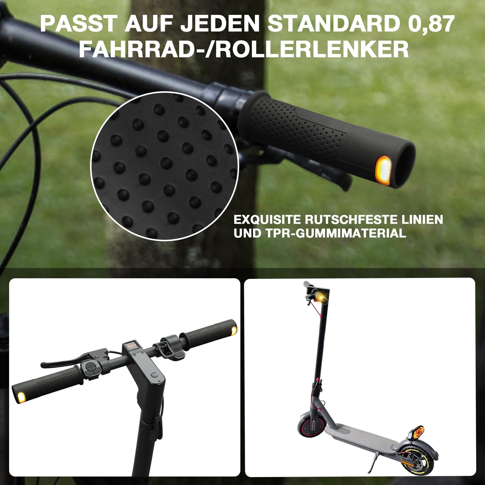 E Scooter Freccia Manico con Luce & Telecomando USB, Controllo 2 Frecce Scooter per Xiaomi M365/Pro2/1S Ninebot ES1/ES2/ES4/G30, Accessori Scooter