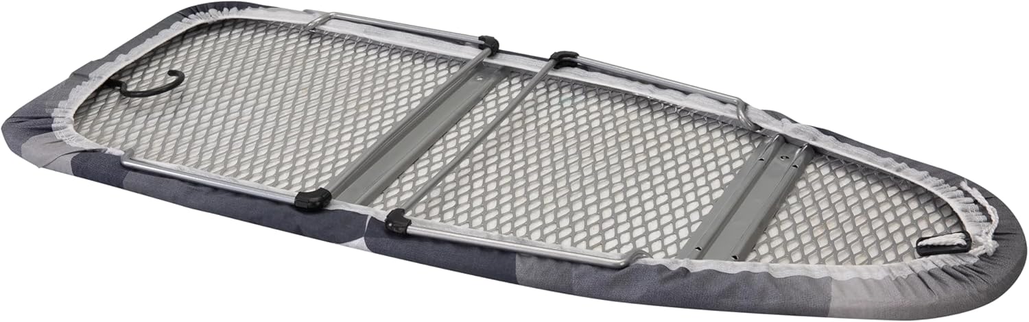 Scorch Resistant Table Top Ironing Board, 5.5" W Compact Ironing Board with Fold Away Non-Slip Feet & Storage Hook, Space-Saving Solution for Dorm, Apartment, Small Laundry Room