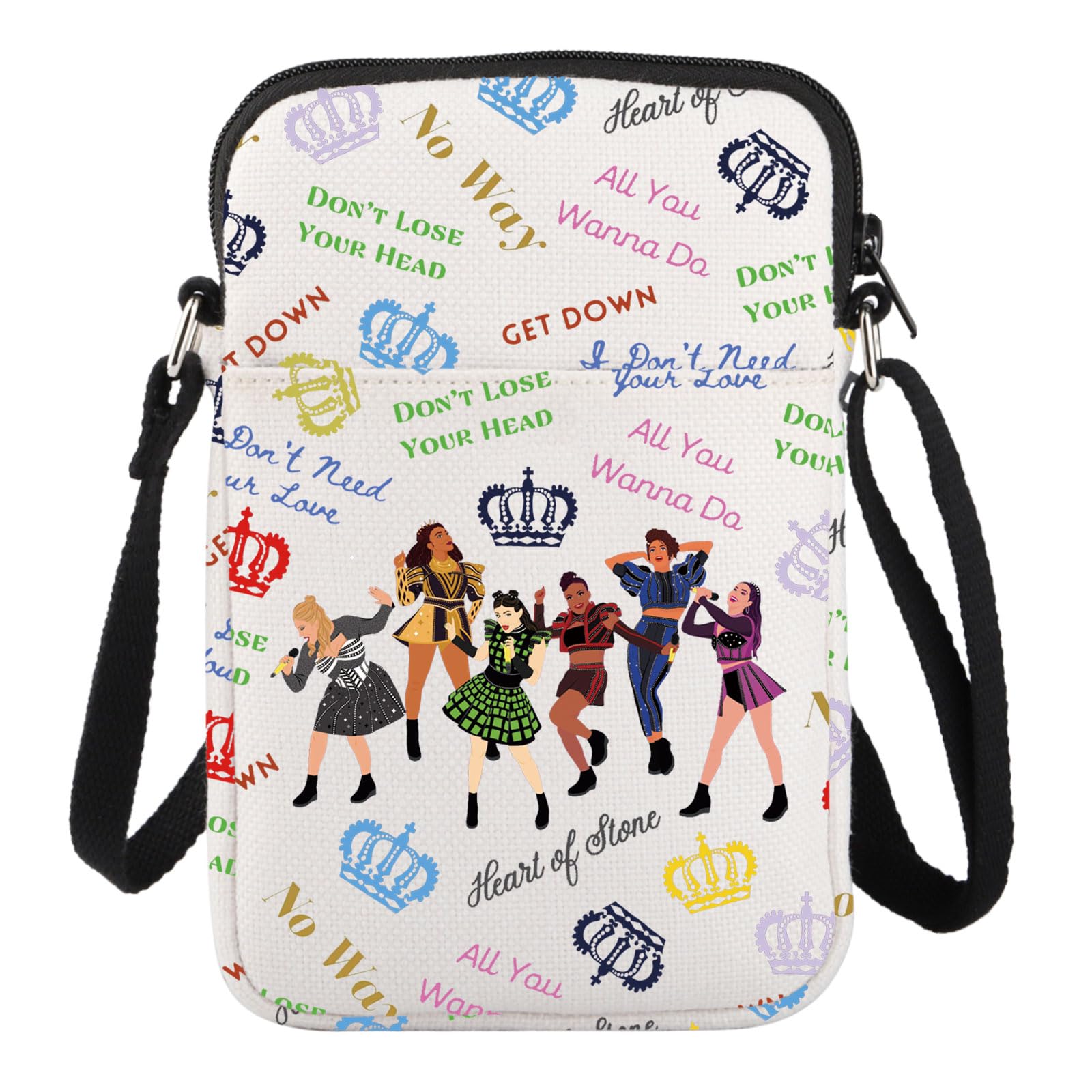 LEVLO Musical Queen Crossbody Bag Musical Lover Gift Six Queen Theater Shoulder Bag Six Queen Merch