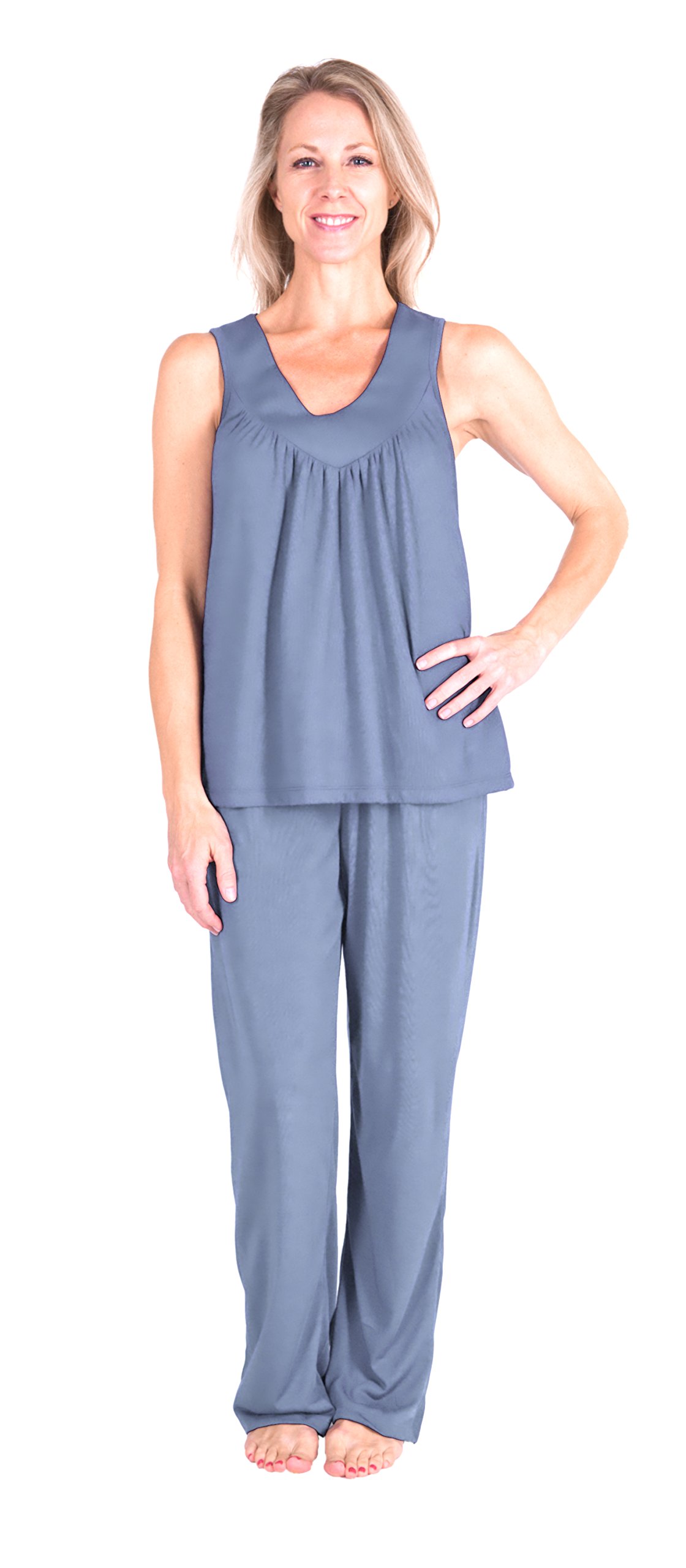 Cool-jams New Gathered Tank Pajama Set