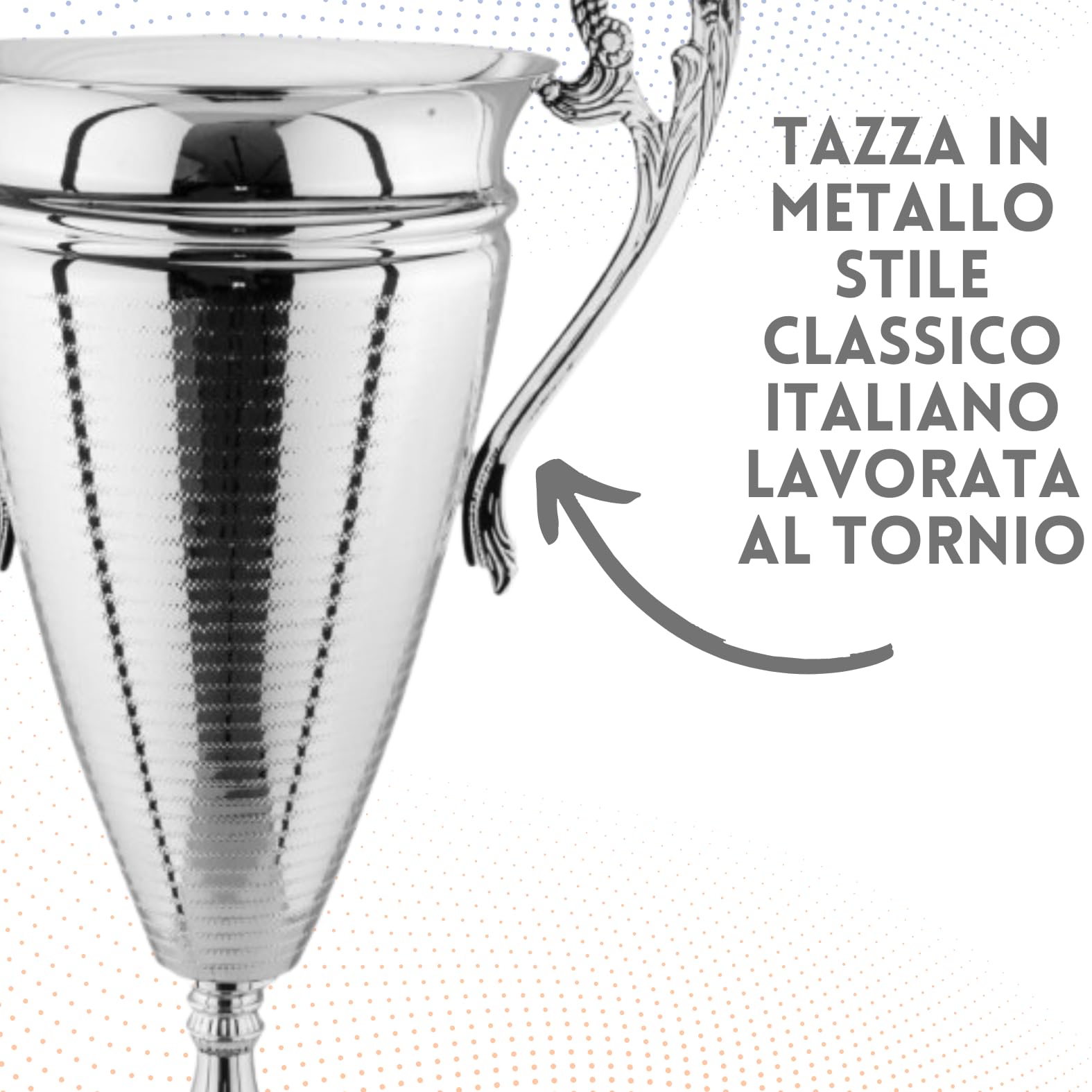 Coppa Trofeo Premiazioni Personalizzate Grande in Metallo Calcio, Fantacalcio, Tennis, Padel, Basket, Volley Premiazioni Sportive Eventi Riconoscimenti con Targhetta cod 1.061