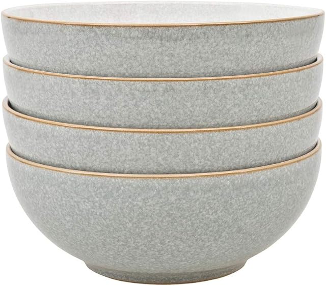 Denby 380048907 Elements Light Grey 4 Piece Cereal Bowl Set