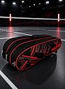 WILD MODA Passion Pro Premium 3-Compartment Badminton & Tennis Racquet Bag – Lightweight, Durable, and Padded Unisex Design for Men, Women, Youth & Players of All Levels (Black & Red) gallery image