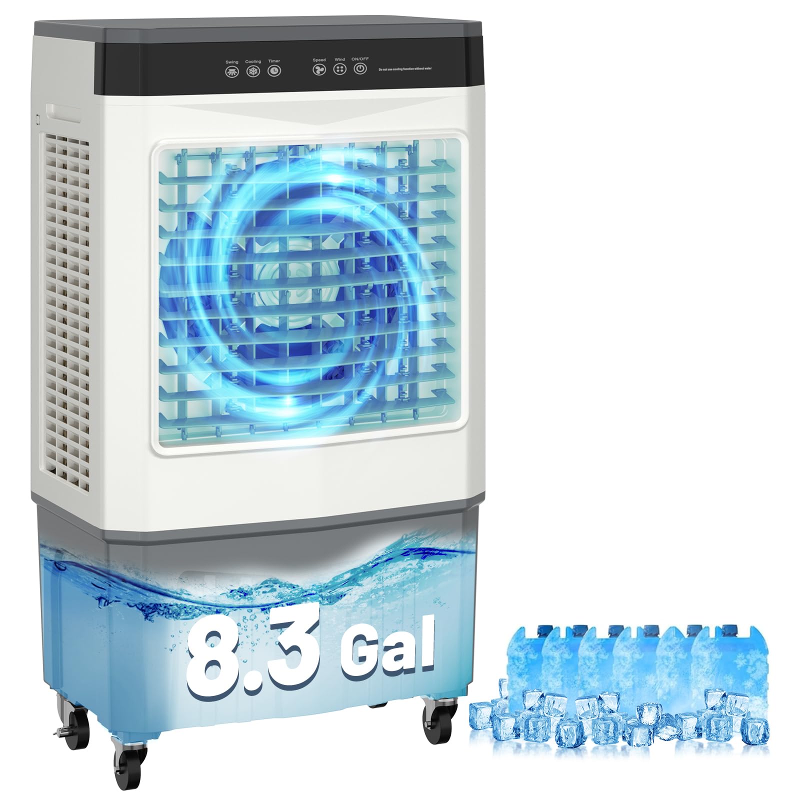 Auertech 5.3 Gal Evaporative Air Cooler, Black — view 12