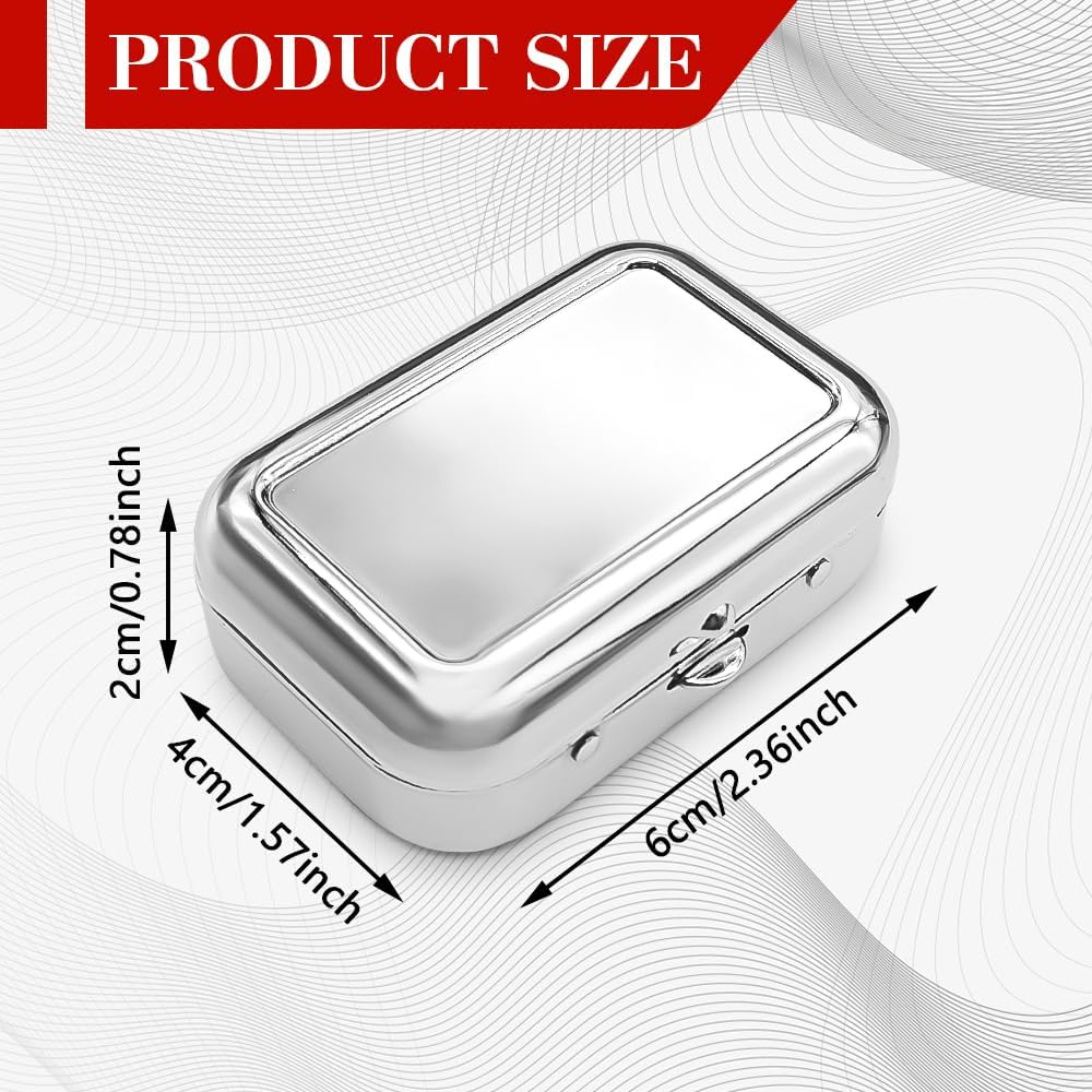 Portable Ashtrays, Stainless Steel Carry-on Mini Ashtray with Windproof Lid, Portable Waterproof Creative Pocket Ashtray for Indoor/Outdoor, Universal Car Accessories for Most Cars (Glossy sliver)