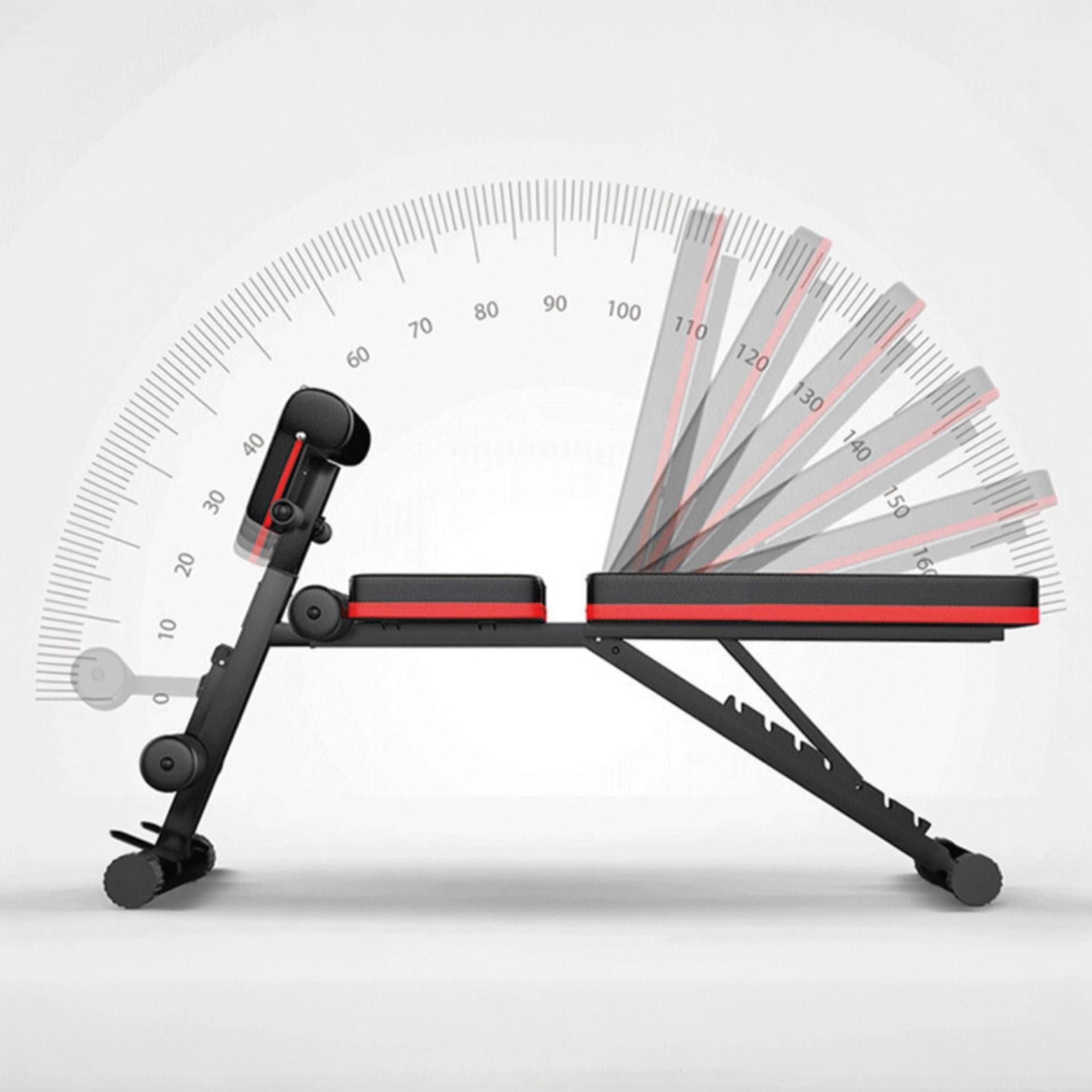 Banco de Mancuerna Plegable Inclinable Banco de Pesas Musculación Multifuncional para Entrenamiento Completo Máquina de Fitness Gimnasio Hogar