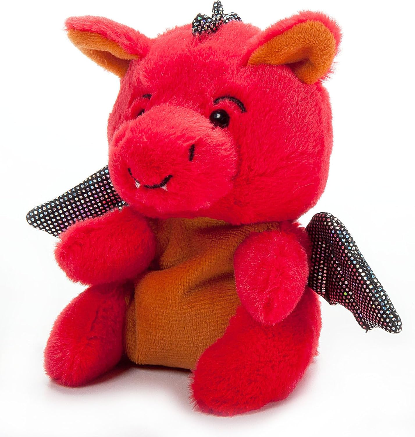 The Petting Zoo Red Dragon Stuffed Animal Plushie, Gifts for Kids, Nuggetz Dragon Animals, Dragon Plush Toy 6 Inches