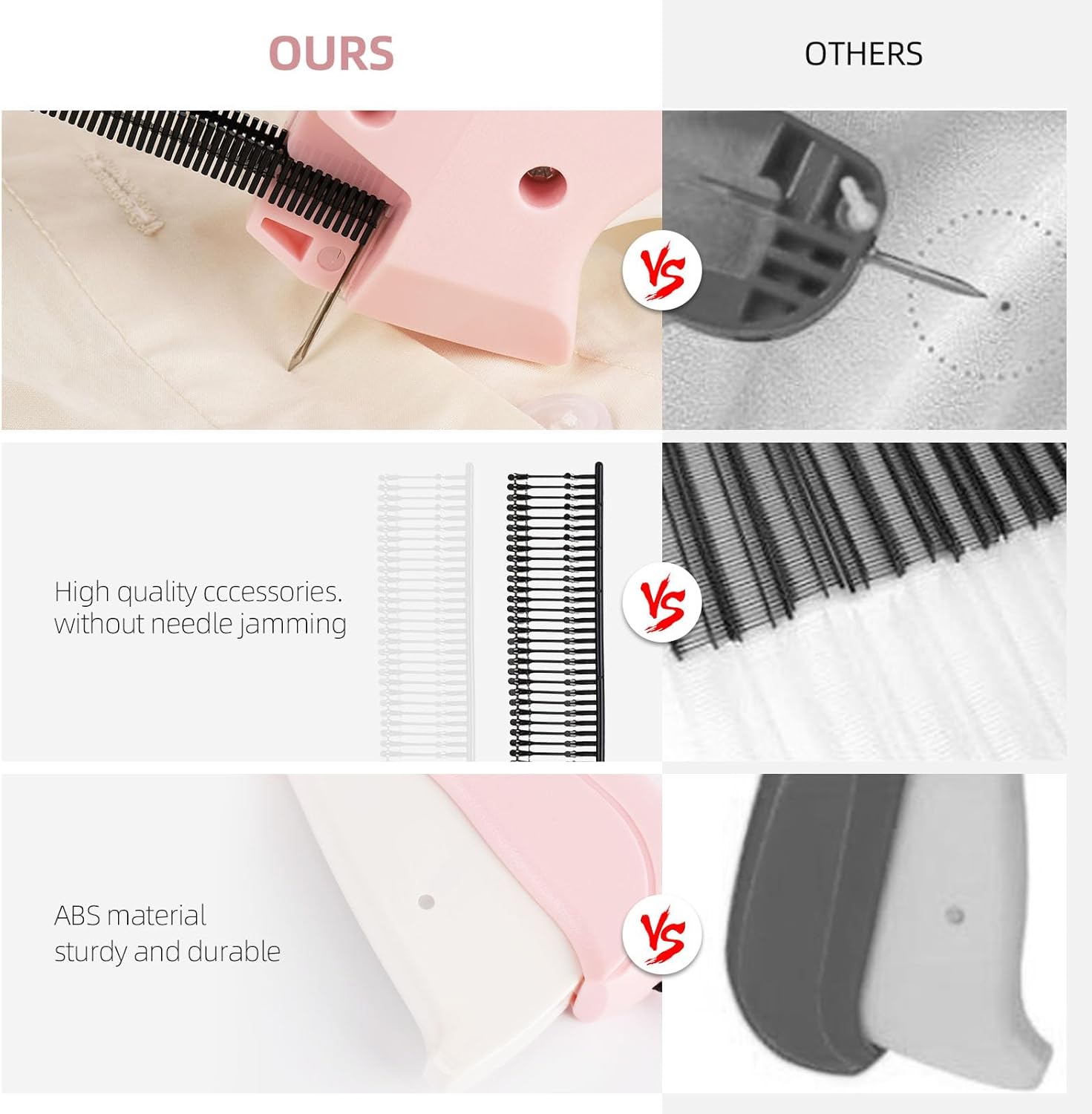 2 Pack Stitch Gun for Clothes, Stitchy Microstitch Tag Gun Quick Clothing Fixer - Sewing Kit Includes 10 Needle, 4000 Fasteners (Pink) - Image 7