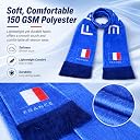 KNK 2026 Soccer Fan Scarf – Double Sided Reversible Football Supporter Scarf with Soft Velvet Feel (France) gallery image