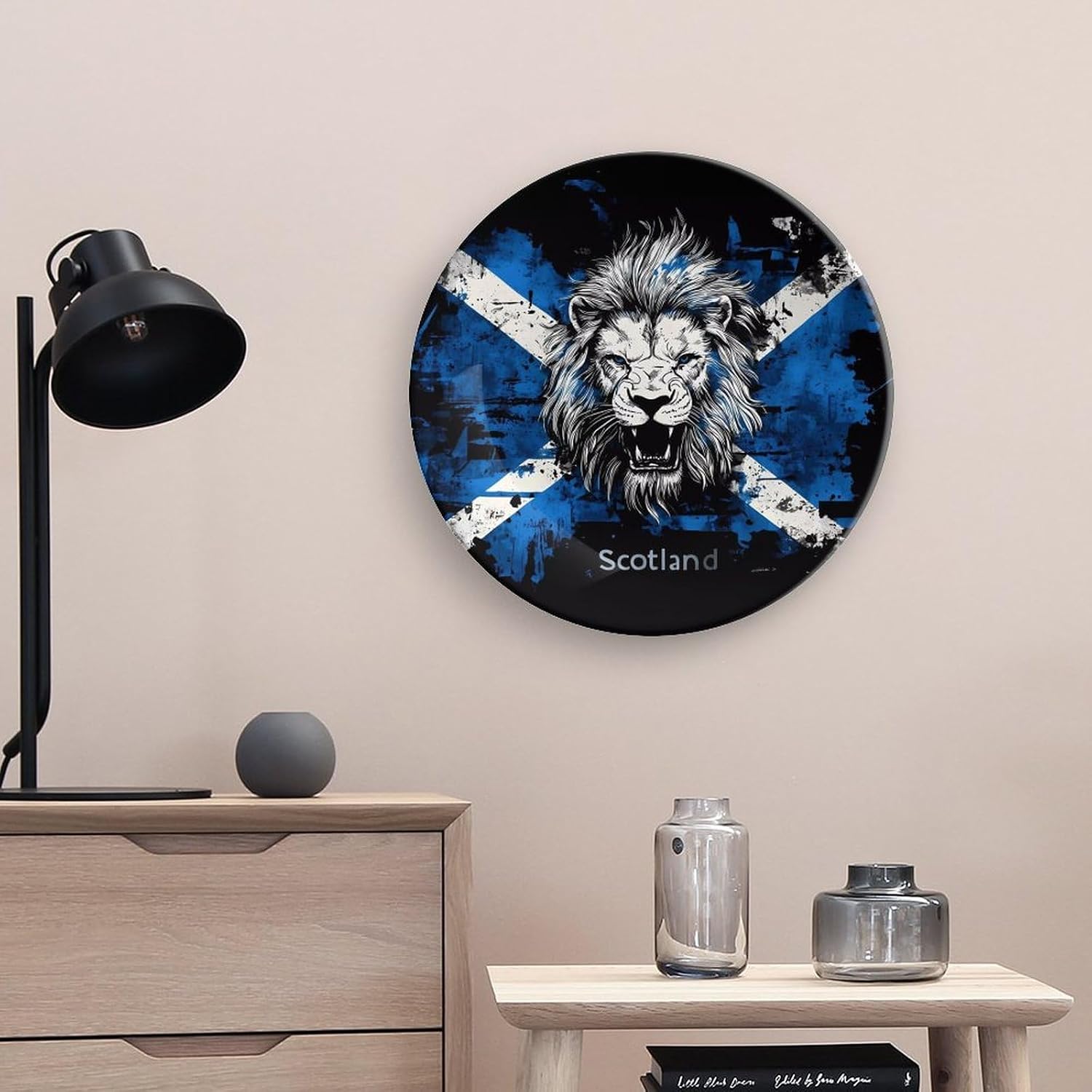 Scotland Scottish Lion Bone China Decorative Porcelain Plates Dinnerware Ornaments