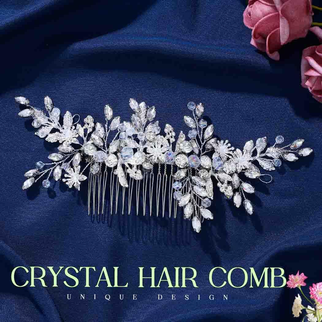 JAKAWIN Wedding Hair Accessories Rhinestone Hair Combs Silver Bridal Hair Clip for Women - Image 2
