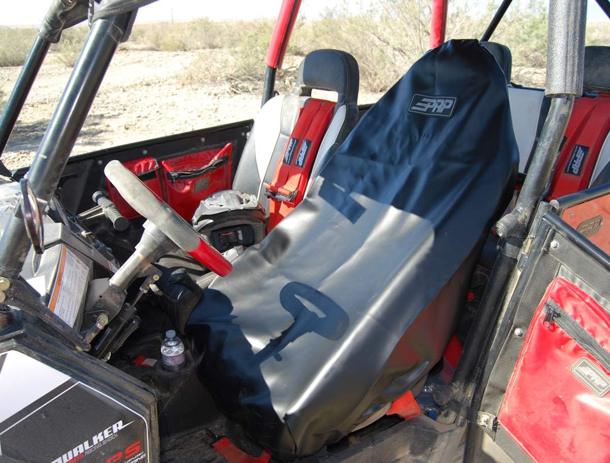 PRP Seats Protective Seat Cover - Standard Height Suspension Seat Protection - Durable Black Vinyl, All-Weather Cover for UTV & Off-Road Seats