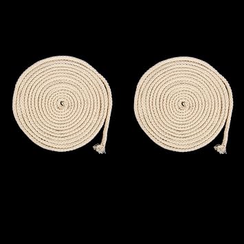 2Pcs 10FT Diameter 3/16 Round Cotton Wicks Burner for Kerosene Oil Alcohol Lamp