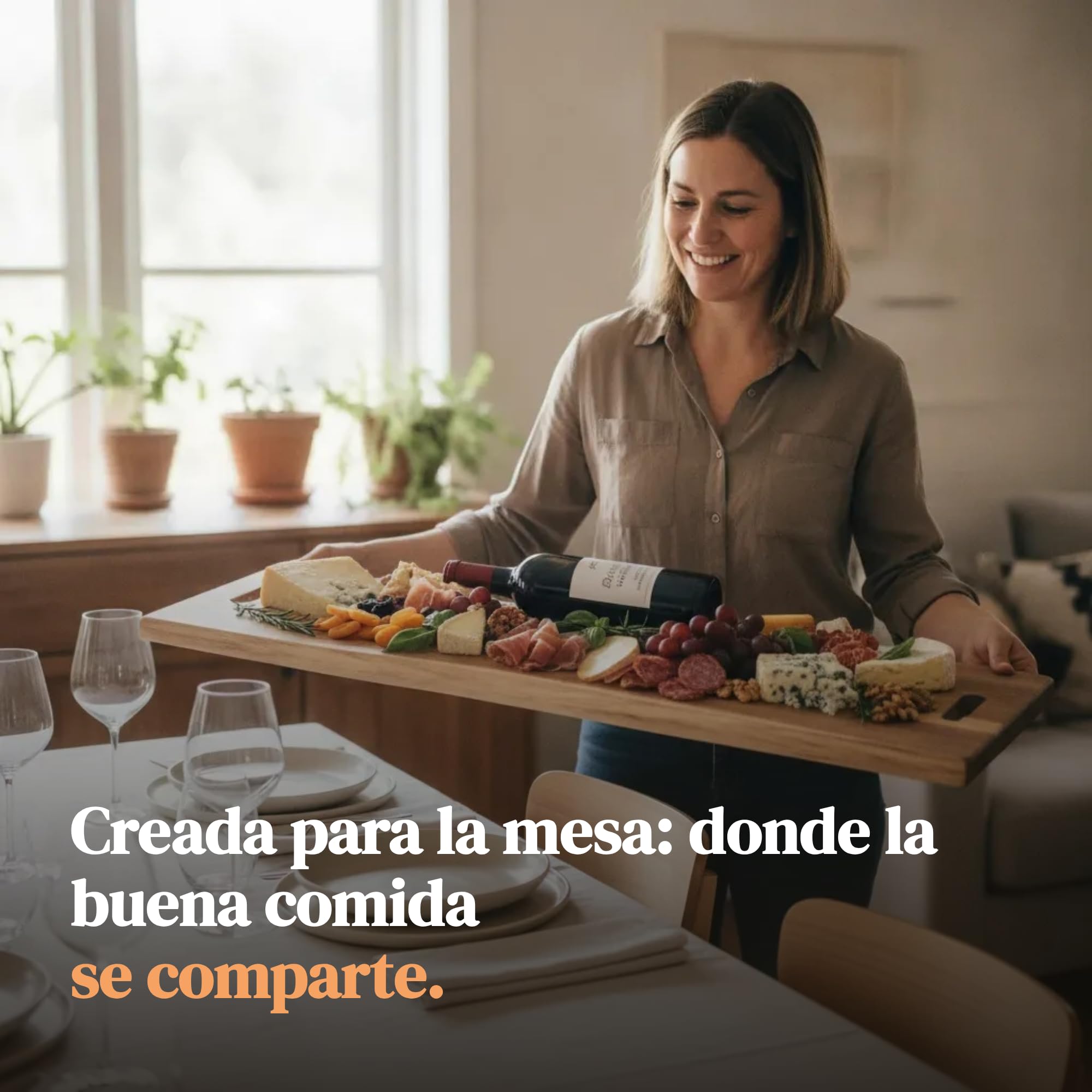 Tabla de Servir XXL 91,5 cm Madera de Acacia – Quesos y Charcutería