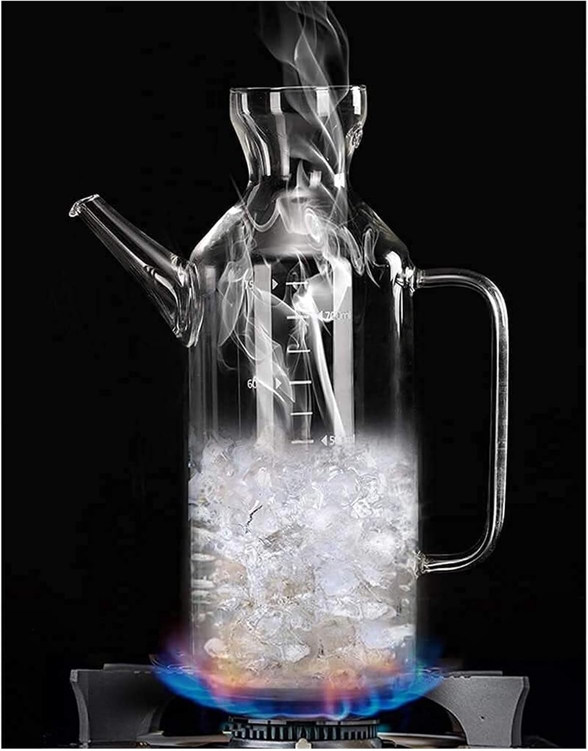 Oil and Vinegar Dispenser Olive Oil Dispenser Bottle,Oil and Vinegar Cruet,Superior Glass Oil and Vinegar Dispenser with Lid Dust Proof Cooking(550ml)