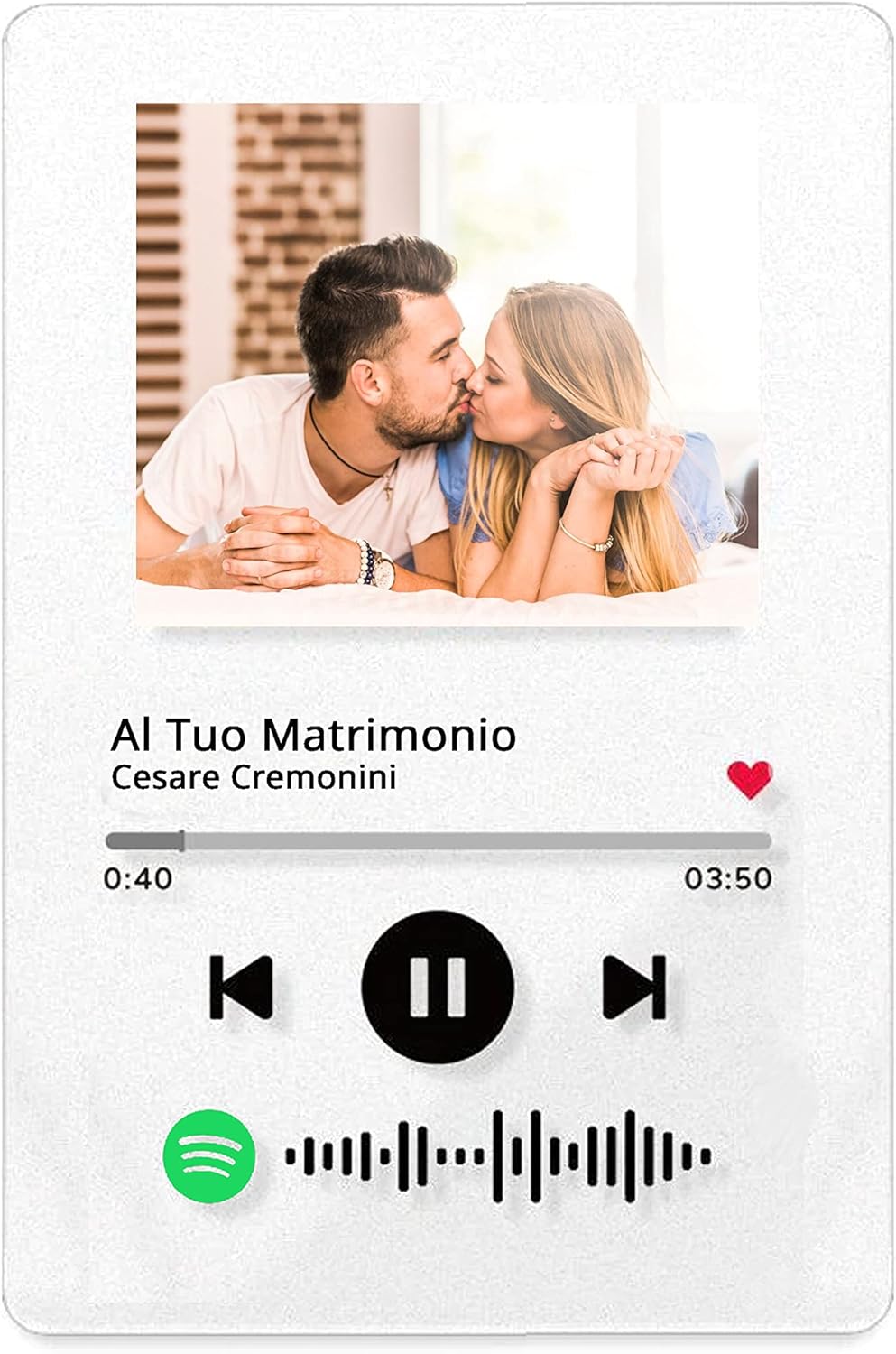 Targa Spotify Personalizzata Con Foto - Regalo Originale Per Coppie, Compleanni O Anniversari - Foto 11