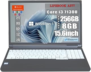 【整備済み品】 ノートパソコン LIFEBOOK A577 15.6インチ ノートPC / Win11 Pro/MS Office H&B 2019 /Core i3 7130U/WIFI/HDMI / 8GB/256GB SSD/テンキー (整備済み品)