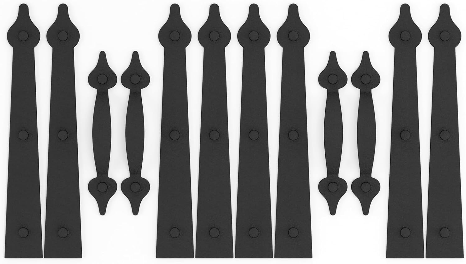 Magnetic Garage Door Hardware kit Gate Hinges, Garage Door Magnetic Decorative Hardware, Garage Door Decorations for Iron Door, Magnetic Garage Door Accents 8 Garage Hinges and 4 Handles