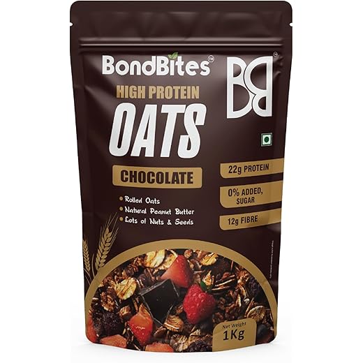 BondBites High Protein Chocolate Oats 1kg 22g Protein 0 Add