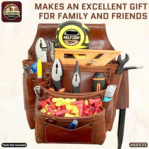 Miniatura 11 de Graintex Ambassador Series - 10 marcos de bolsillo profesionales para uñas y herramientas, duradera y versátil, cuero genuino de grano superior para