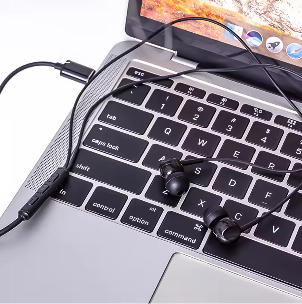 Active Noise Canceling Earbuds Wired, USB-C, ANC Earbuds, Zero Latency Earbuds, Black IPX4 Sweatproof & Water-Resistant Gaming Earphones - iPhone 17/16/15, Samsung S24, Steam Deck, PC, Laptop image 6