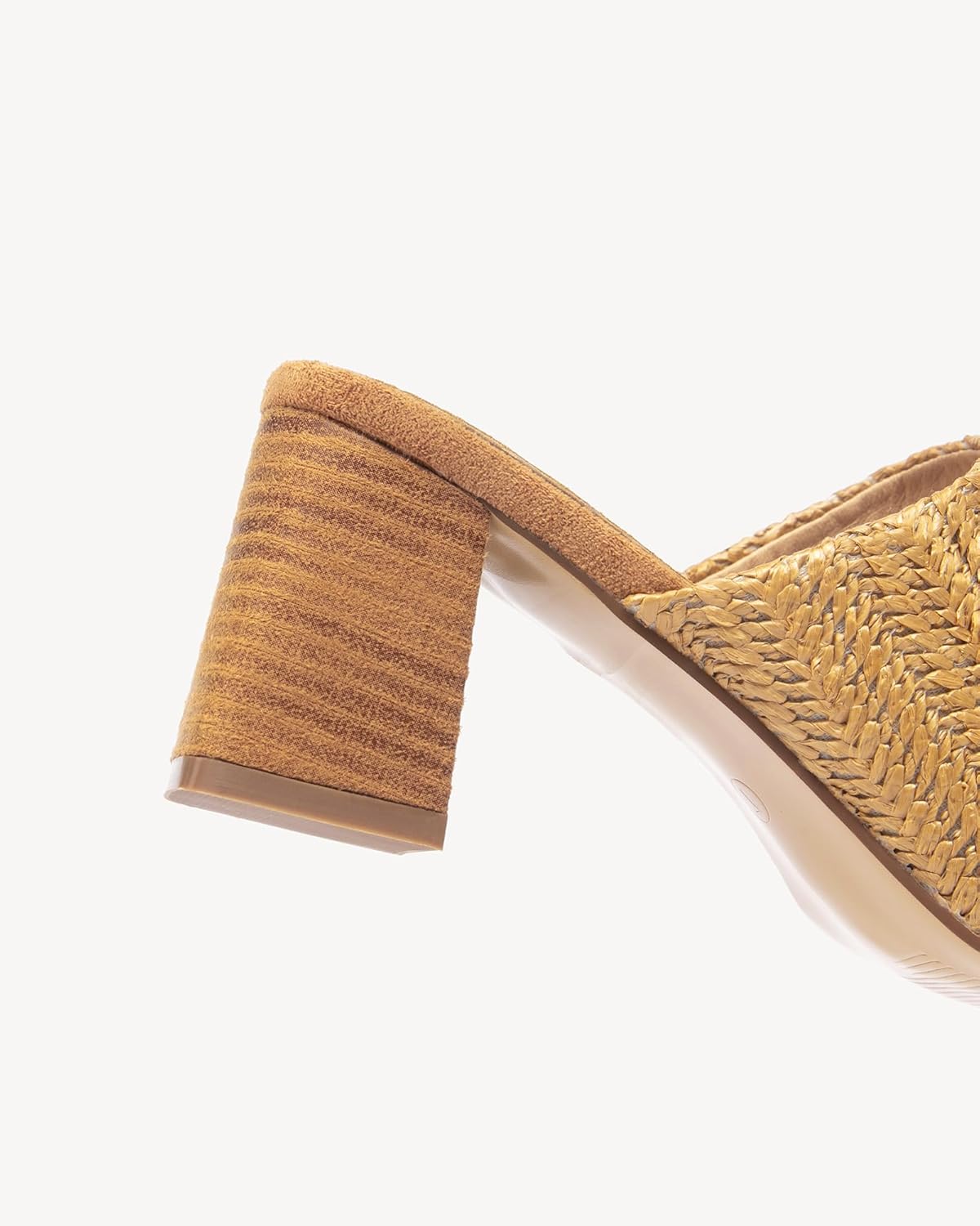 NEWBELLA Women's Raffia Heeled Sandals - Chunky Block Heel Espadrille Slide Sandals with Square Toe for Beach Summer Comfort - Image 6