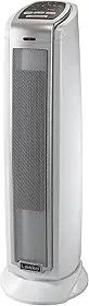 Lasko Aquecedor de ambiente de cerâmica oscilante para casa com proteção contra superaquecimento, temporizador, 57,5 cm, prata, 1500 W, 5775