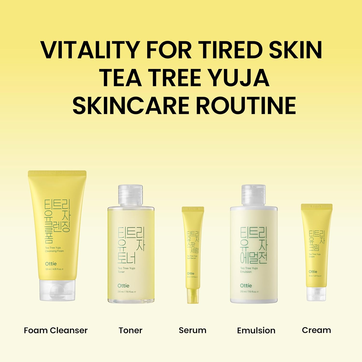 Ottie Tea Tree Yuja Cleansing Foam Face Cleanser, Korean Foaming Face Wash for Oily Skin, Deep Pore Cleanser, Brightening Daily Facial Cleanser, Gentle Face Wash