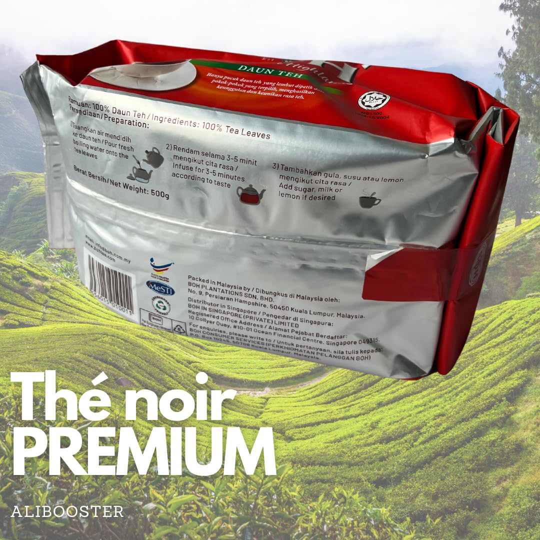 ALIBOOSTER - BOH Herbata czarna 500 g | infuzja, mocna i żywa | góry Azji Cameron Highlands