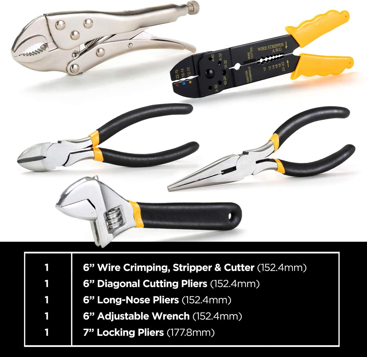 Promo Discount Up To 70% Off STEELHEAD 117-Piece Tool Set, Screwdriver Handle, 33 Bits, Screwdrivers, Pliers, Tape Measure, 9” Level, Hammer, Prybar, Wrenches, Scissors, Saw, Clamps, 14” Tool Tote, Home, Office, USA-Based Support