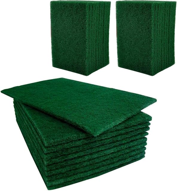 MKR PRO Heavy Duty Large Scouring Pads 16 x 22cm, Multi-Purpose for Kitchen and Bathroom (Pack of 30)