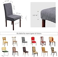 Vista 6 de Fundas Impermeables para Sillas de Comedor, Fundas para Sillas de Comedor Elásticas Parsons Fundas para Sillas, para Comedor Cocina Protector