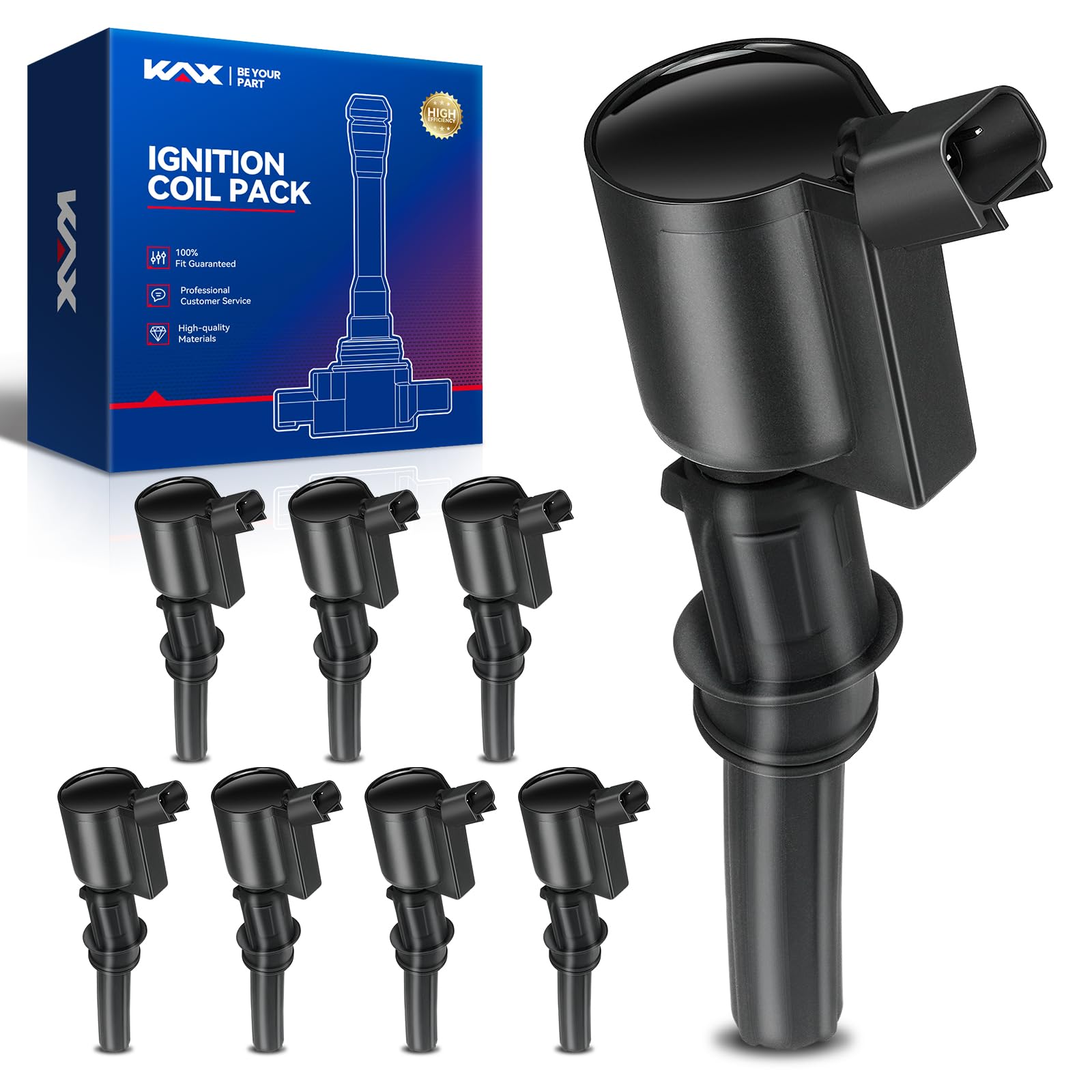 KAX Ignition Coil Pack Fit for Ford F-150 2000-2010 4.6L