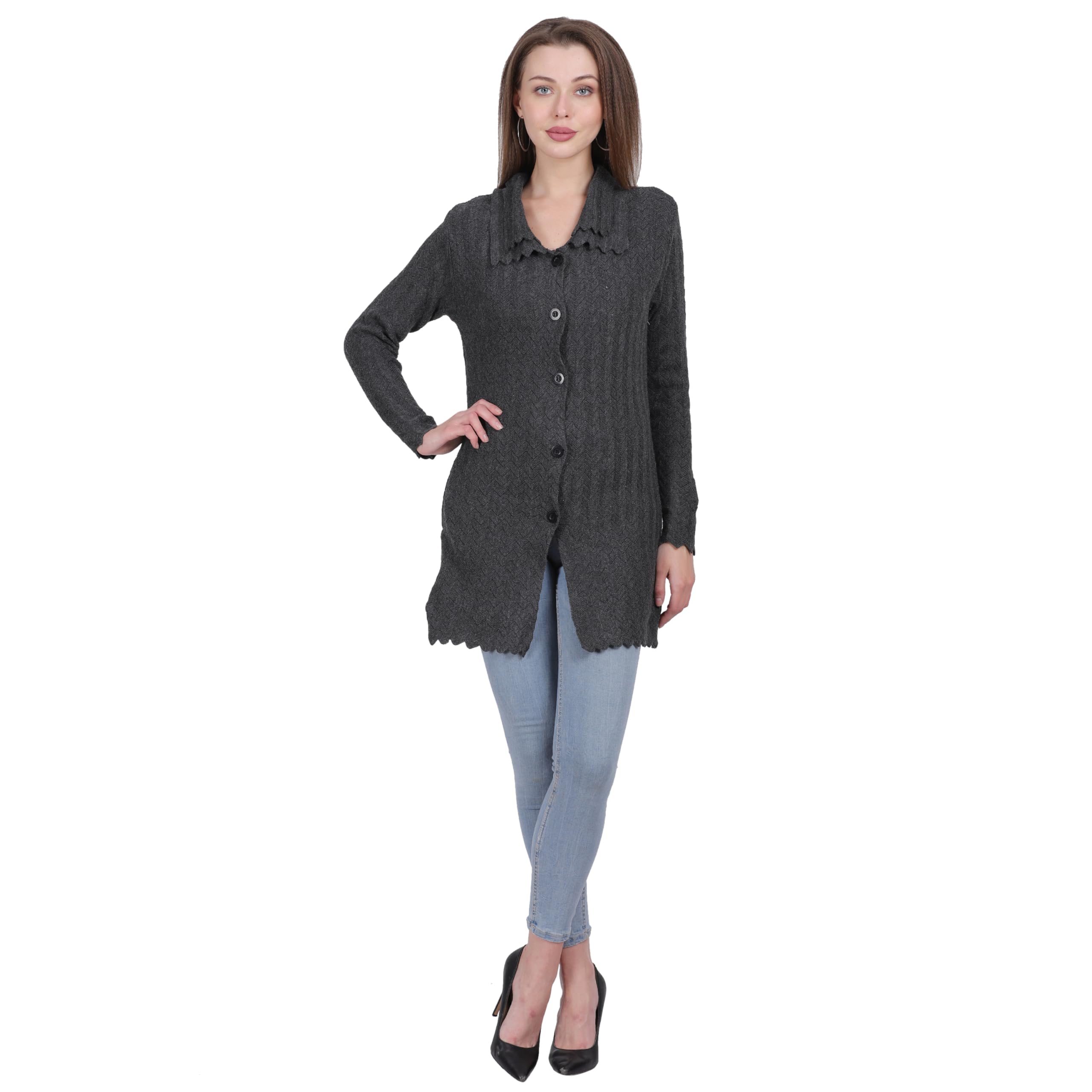 axolotl Premium Woolen Blend Long Women Cardigan-picture-29