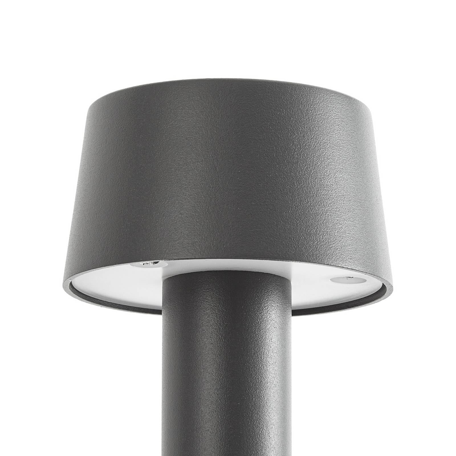 Lucande Bombillas LED baliza de jardín en negro, lámpara