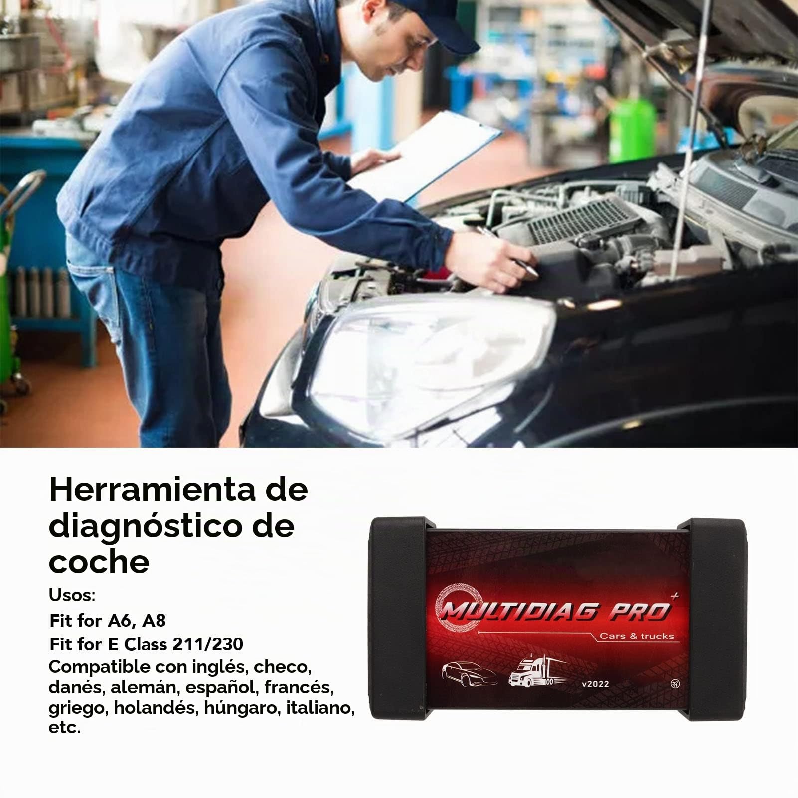 Herramienta de Lector de Código de Diagnóstico Aramox, para Multidiag Pro + Herramienta de Lector de Código de Diagnóstico de Coche con Función Bluetooth V3.0 2020,23 Apto para