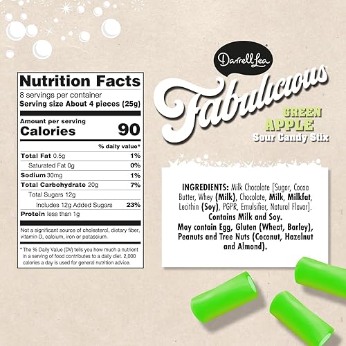 Miniatura 10 de Darrell Lea Fabulicious - Bolsa de caramelo agrio de sabor mixto de 7 onzas (paquete de 1) - Sin aceite de palma