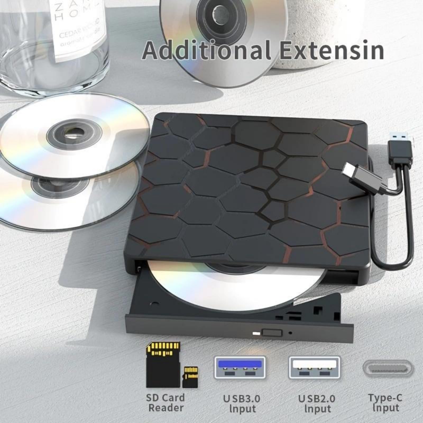 Multifunzione USB Tipo C Masterizzatori di Dischi Per Ufficio O Viaggi Uso Multimediale Divertimento Uso Professionale Unità Esterna