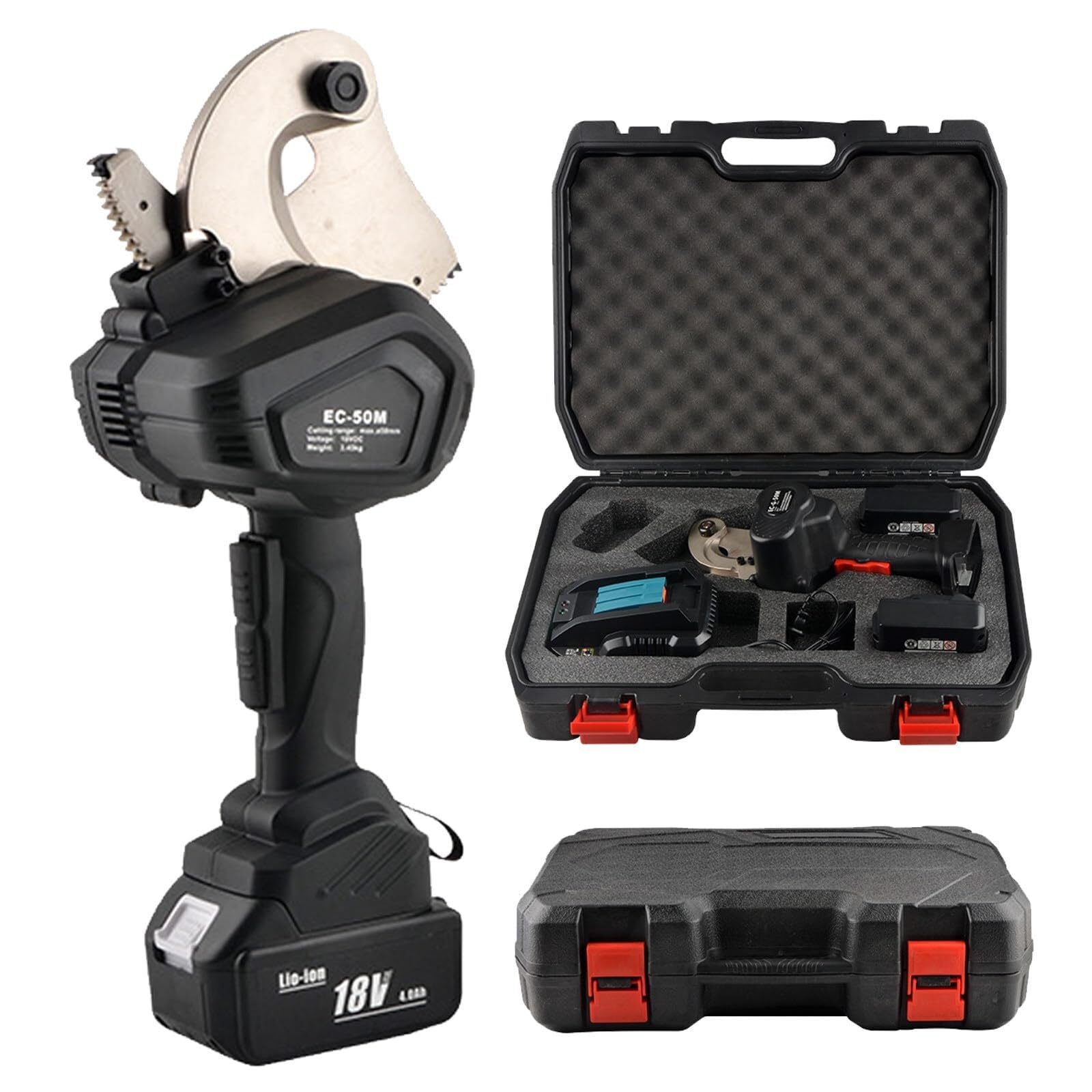 Coupe-câble à cliquet rechargeable pour travaux de câblage sur chantier isolé